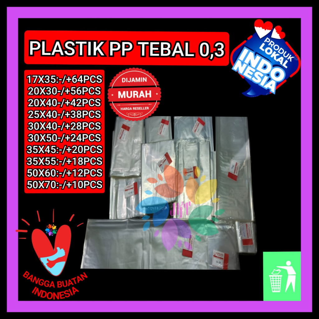 Plastik Packing Laundry / Plastik Laundry Kiloan / Plastik PP Bening