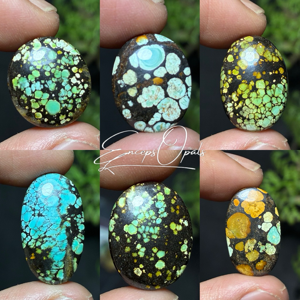 Batu pirus hubei super kualitas kontes / batu turquoise super HQ / batu virus hubei asli