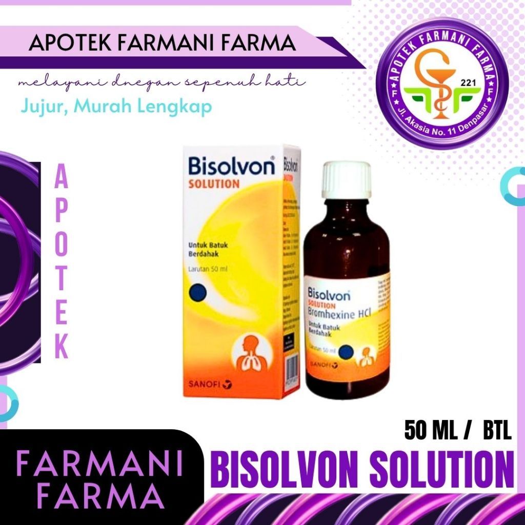 BISOLVON SOLUTION 50 ML / PENGENCER DAHAK / NEBUL / CAIRAN NEBUL / CAIRAN INHALASI