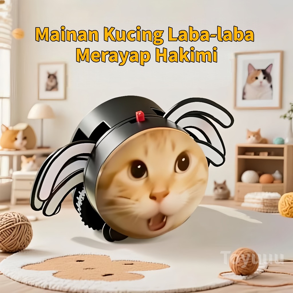 Mainan Listrik Merayap Emoji Kucing Abstrak Laba-Laba Tua Hakimi /Gadget Abstrak, Hadiah Ulang Tahun