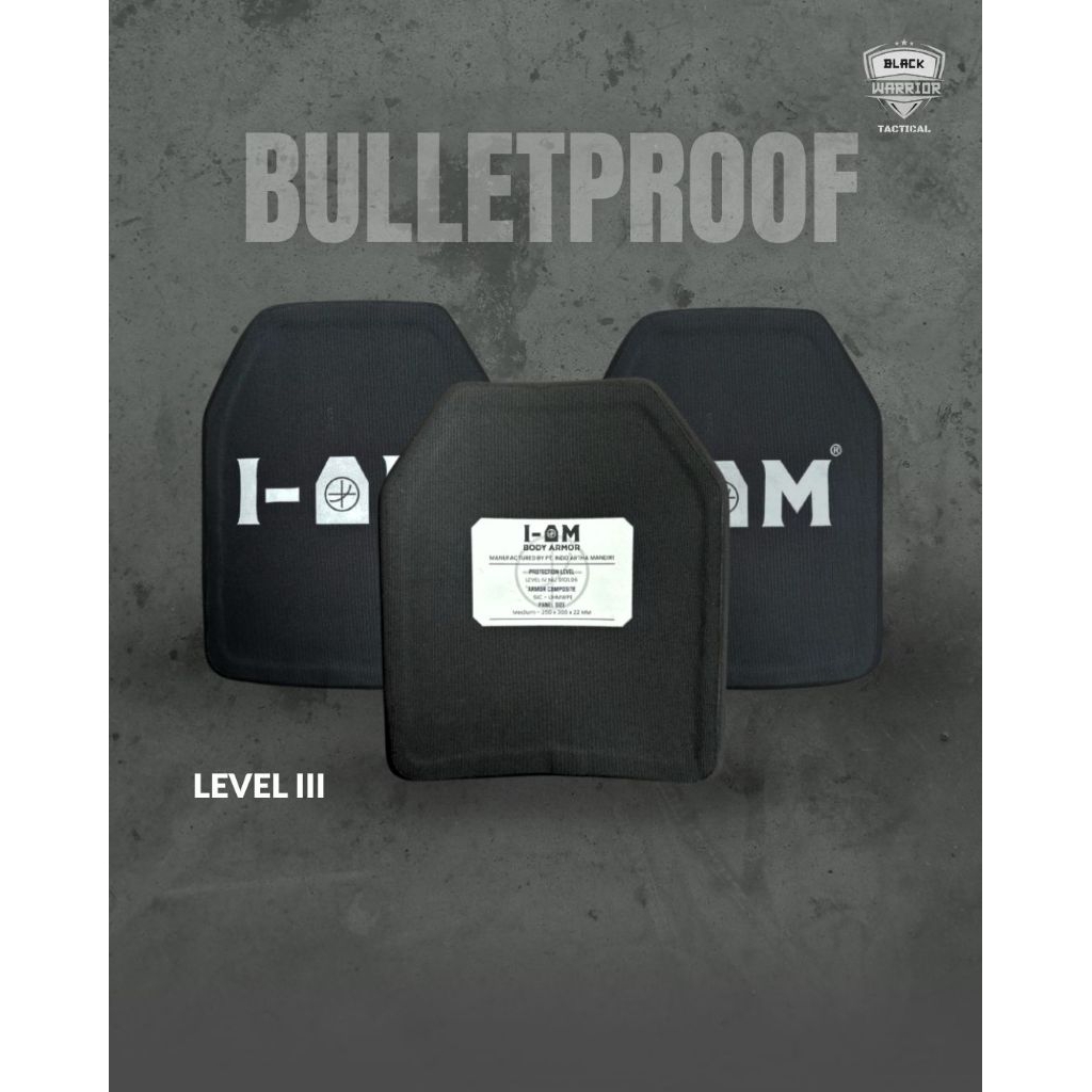 I-AM SEPASANG PLAT BAJA ANTI PELURU LEVEL 3 DAN LEVEL 4
