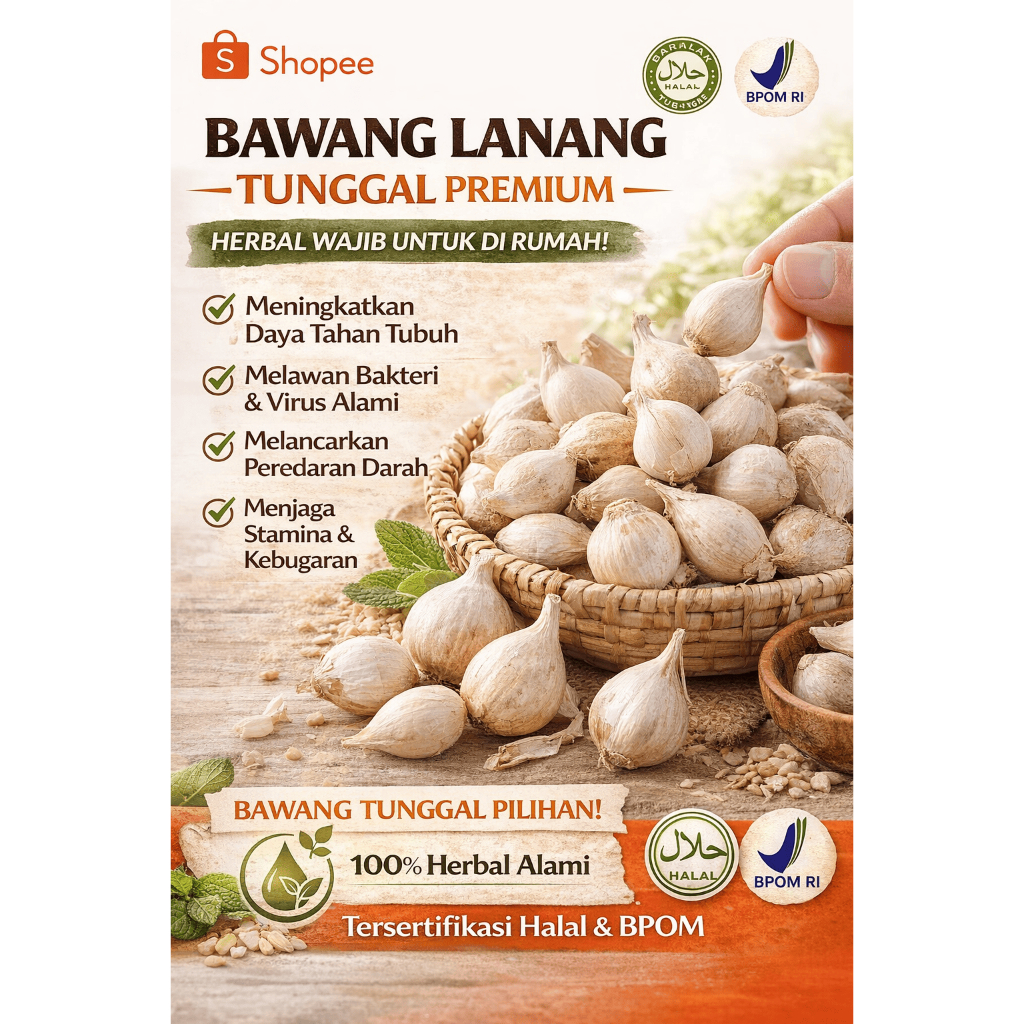 Bawang Lanang Asli | Bawang Putih Tunggal Lokal