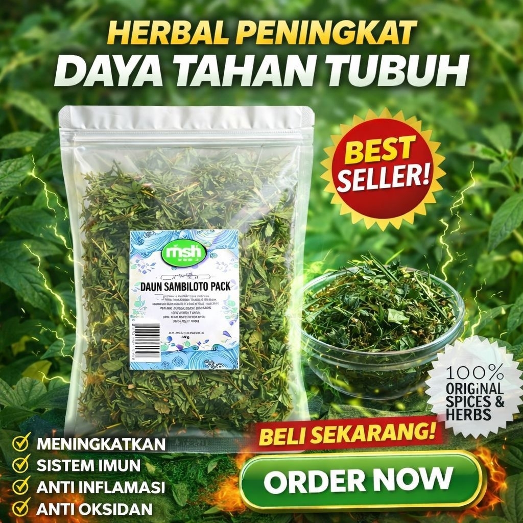 Sambiloto Kering , Daun Sambiloto Kering Asli , Sambiloto Kering Asli