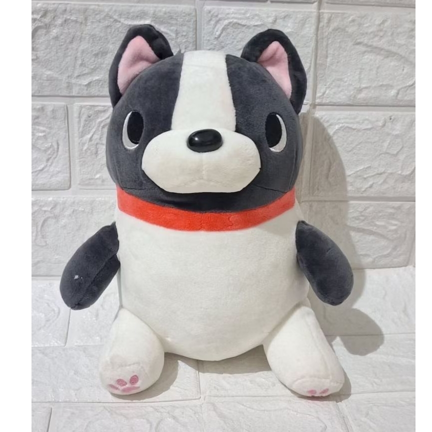 boneka anjing guguk lembut bulldog prancis buluburu bo boneka hewan binatang anjing lembut bahan min