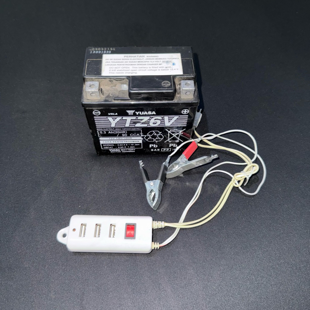 Aki Yuasa YTZ6V Bekas Copotan PCX 160 Bonus Colokan USB Buat Aki [BUDAYAKAN MEMBACA DESKRIPSI]