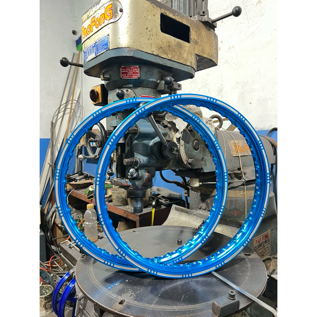velg rossi bubut milling warna ligh blu / biru muda