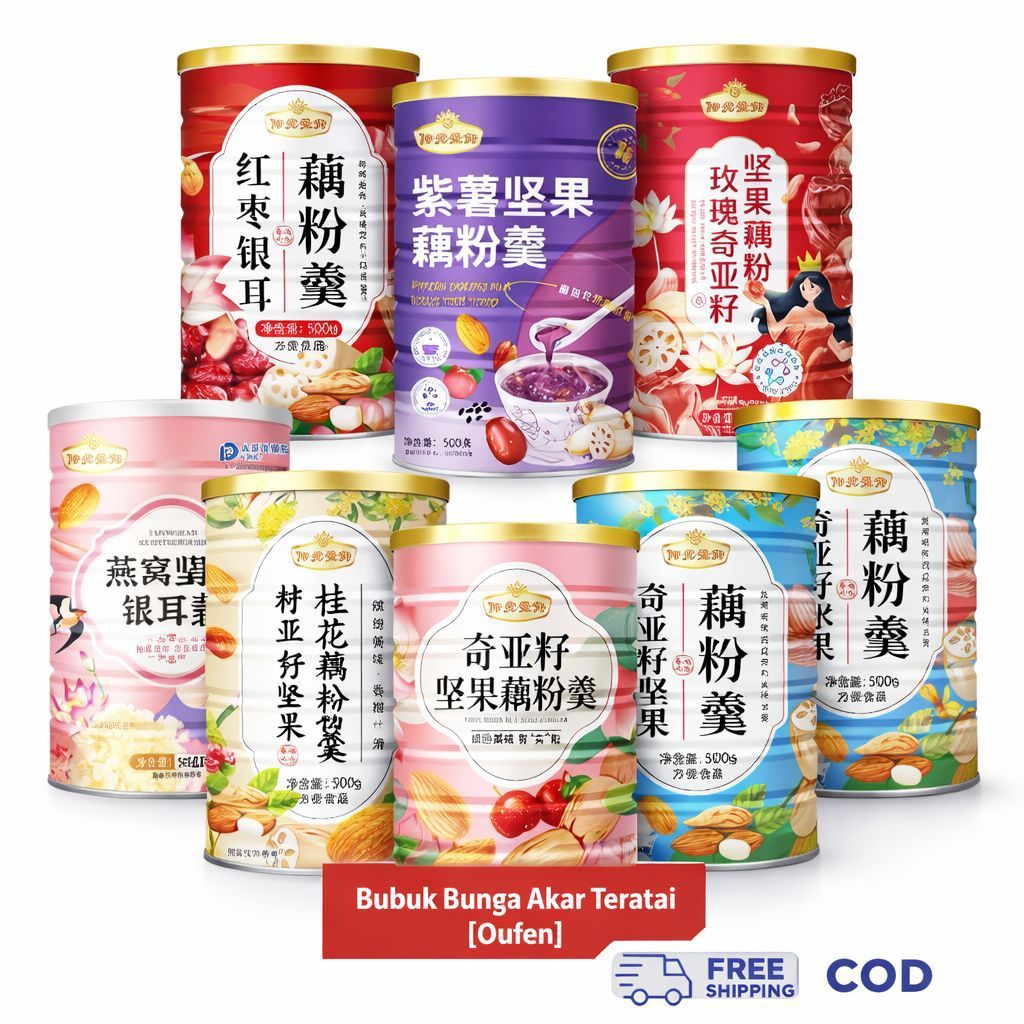 Oufen Lotus Root Powder Bubuk Sereal Akar Teratai Sehat Untuk Diet ( HALAL )
