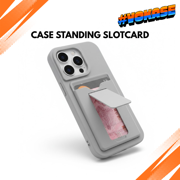 Case Slot Card Standing IPhone 11 12 13 14 15 16 PRO MAX PLUS Hard Casing