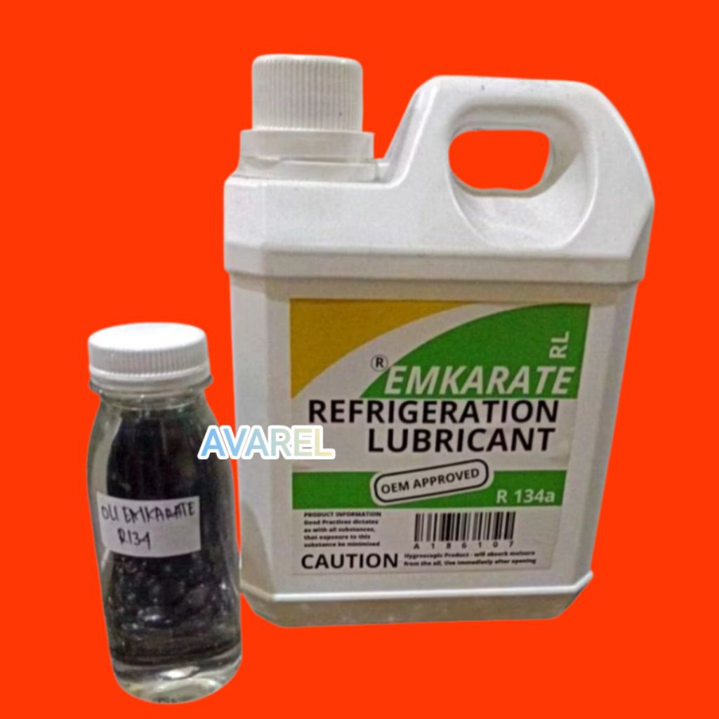 OLI EMKARATE r134a # OLI KOMPRESOR AC MOBIL ,KULKAS,FRIZER ,SHOWCASE , LEMARI PENDINGIN KEMASAN 100 