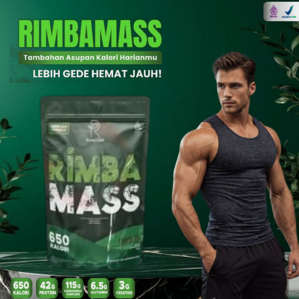 Rimbalife Rimbamas Weight Gainer Rasa Coklat Susu Penambah Berat Badan Suplemen Gym