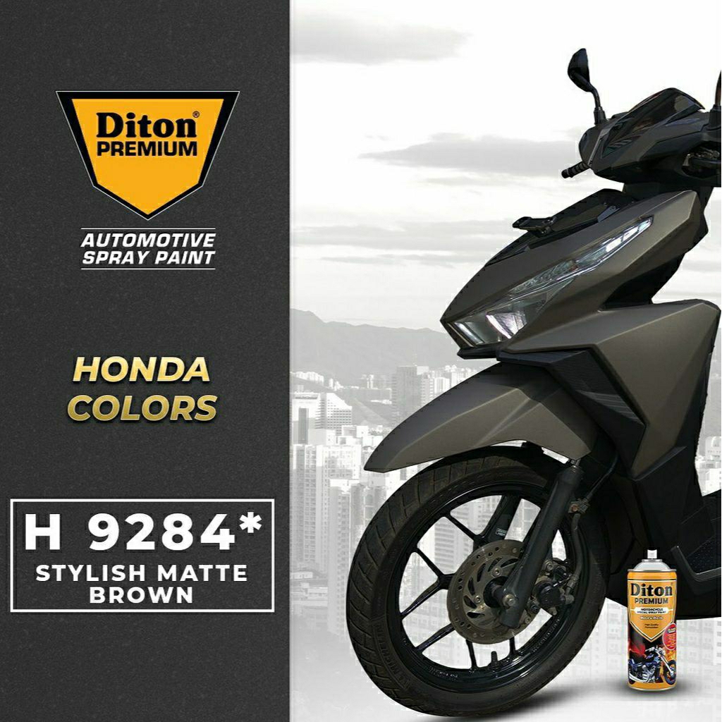 #MAU# Cat Semprot Diton Premium H 9284 Stylish Matte Brown 400ml Coklat Metallic Doff Honda Dop Meta