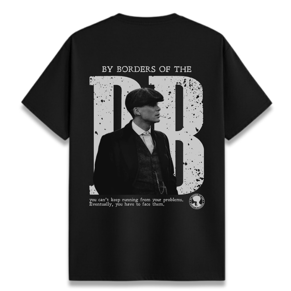 KAOS T-SHIRT THOMAS SHELBY | PEAKY BLINDERS | LENGAN PENDEK HITAM