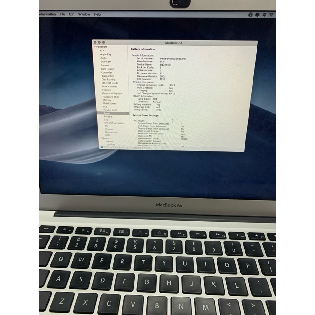 macbook air 2017 second