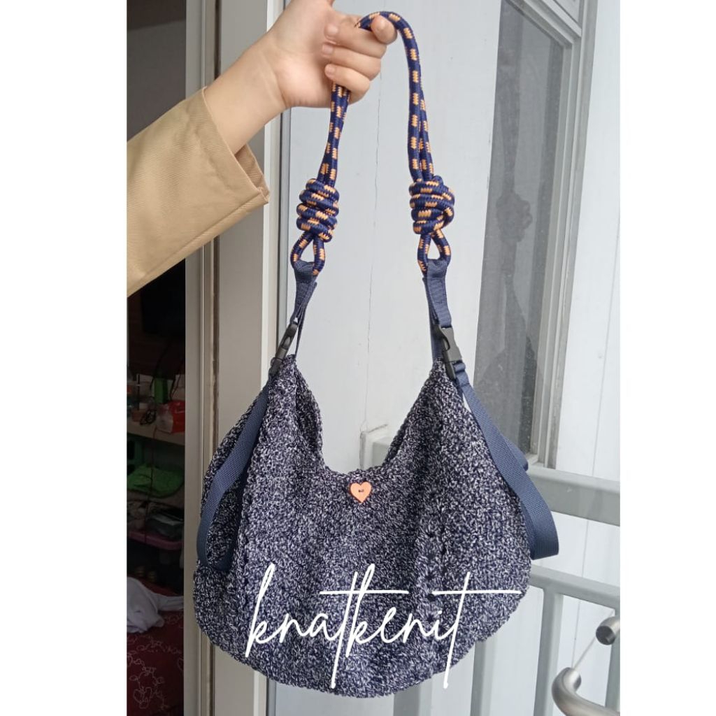 totebag rajut cantik (tapi tas adjustable/slempang)