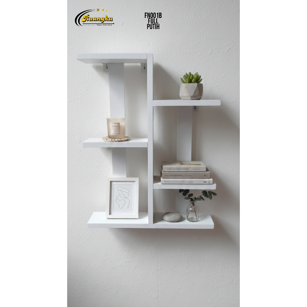 Rak Bunga Kayu Dinding Tinggi Aesthetic Untuk Ruang Tamu Kamar Taman Bahan Kayu