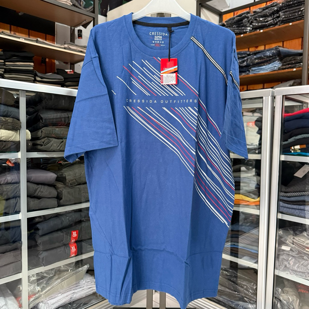 Cressida Kaos Jumbo Big Size Pria | T-Shirt | Kaos Jumbo Pria Lengan Pendek