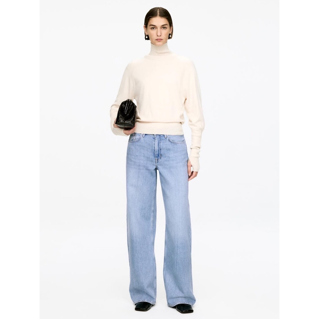 arket Cloud curve wide denim pant - baby blue denim