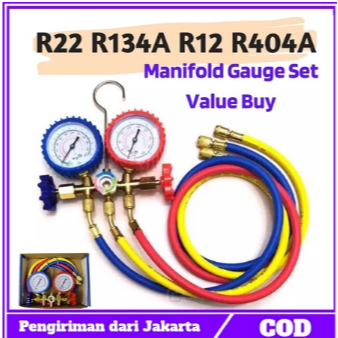 LANGSUNGATC BRASS DOUBLE MANIFOLD MULTI ONE COOL PENGISIAN GAS DINGIN AC MOBIL AC KULKAS AC RUMAH