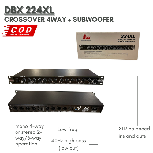 Crossover dbx 224XL 4-way Crossover Plus Subwoofer