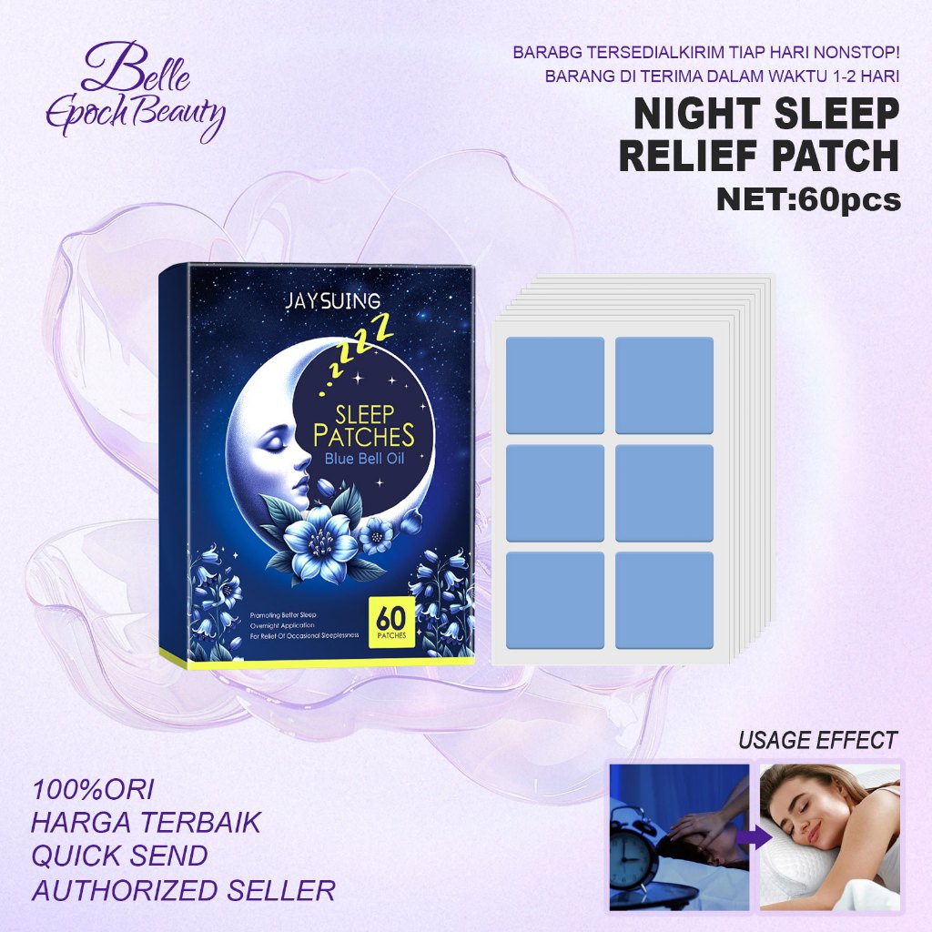 Jaysuing Sleep Patch 60patches - Lavender Sleep Patch 60pcs Corry Good Night Sleep Patch Plester Mul