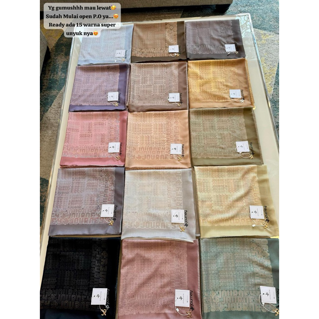 Aksara Series by Journey Scarves plat JP original voal ultrafine shiny