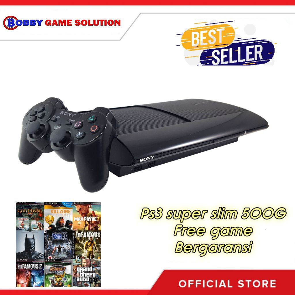 PS3 SLIM SUPERSLIM 500GB FULLGAME - GRADE A - STANDAR/LIMITED EDITION