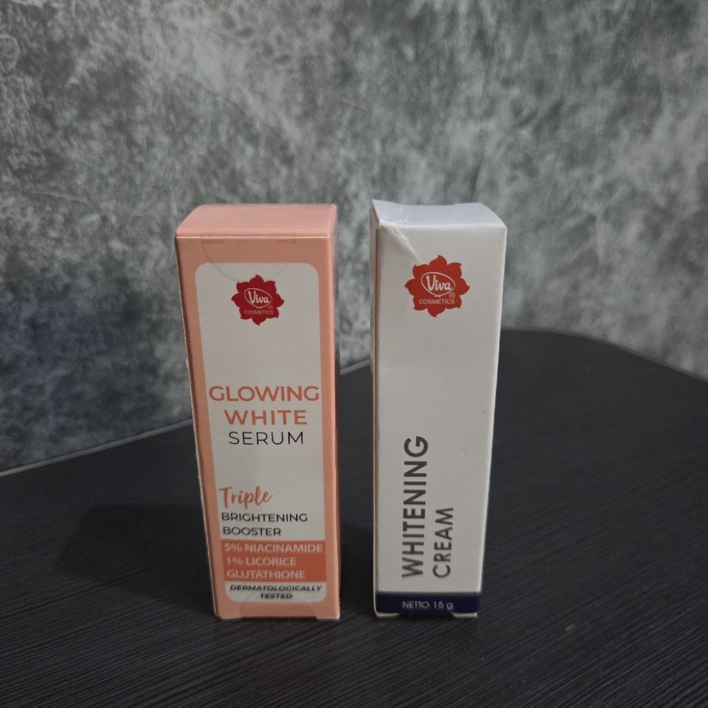 [Paket] Viva Whitening Cream 15gr + Serum Viva Glowing White
