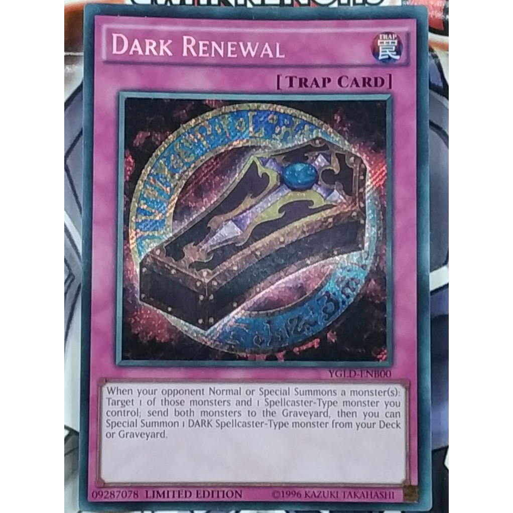 Dark Renewal (YGLD-ENB00) - Secret Rare - Trap Card - YuGiOh Trading Card Game ORIGINAL