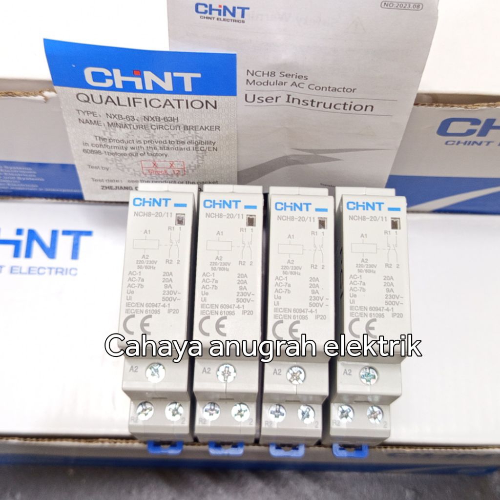 KONTAKTOR / CONTCTOR MODULAR DIN RAIL NCH8-20/11 CHINT ORIGINAL / KONTAKTOR CHINT modular din rail O
