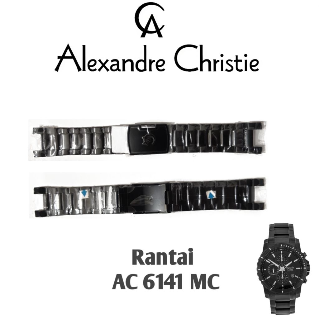 Strap Rantai / Tali Rantai Jam Tangan Alexandre Christie Type AC 6141 MC Original