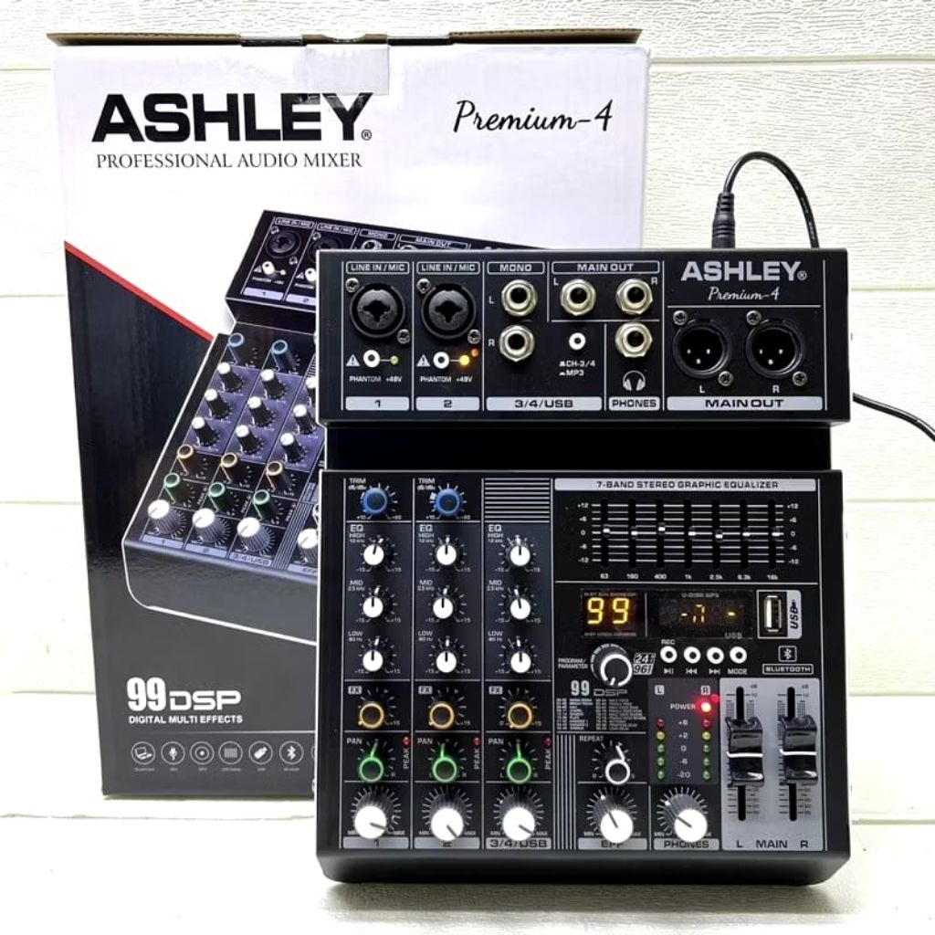 Mixer Audio ASHLEY Premium 4 Channel Original TERBAIK