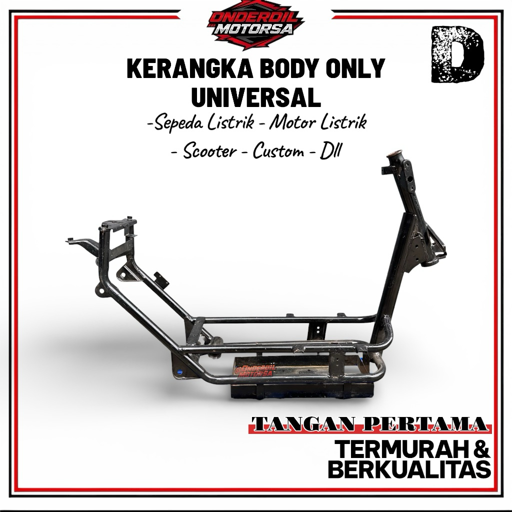 Frame Kerangka Body Rangka Bodi Sepeda Listrik Motor Listrik Custom Motor Kecil Scooter E bike Farad