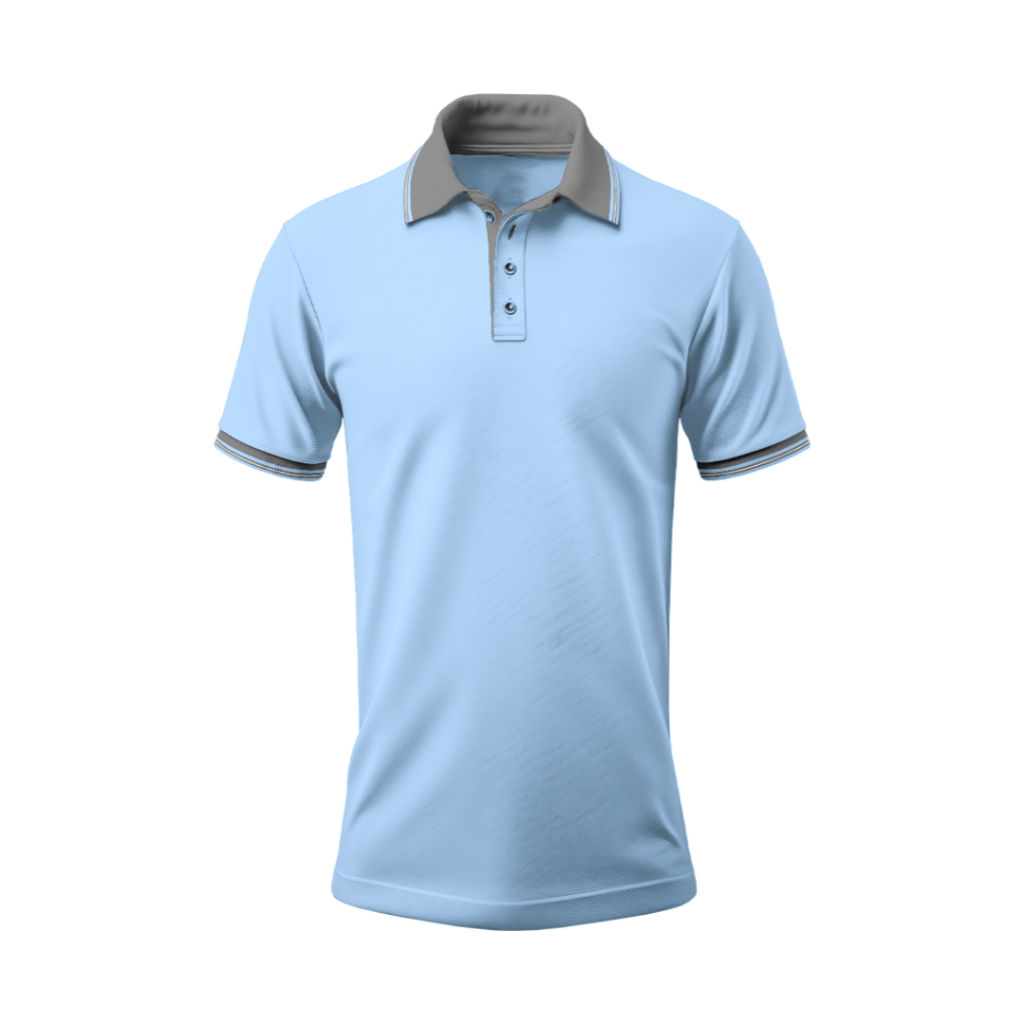 Polo Shirt - Kaos Polo Kerah Polos Dewasa Pria Wanita BIRU TELOR ASIN KERAH ABU Lengan Pendek S-XXL