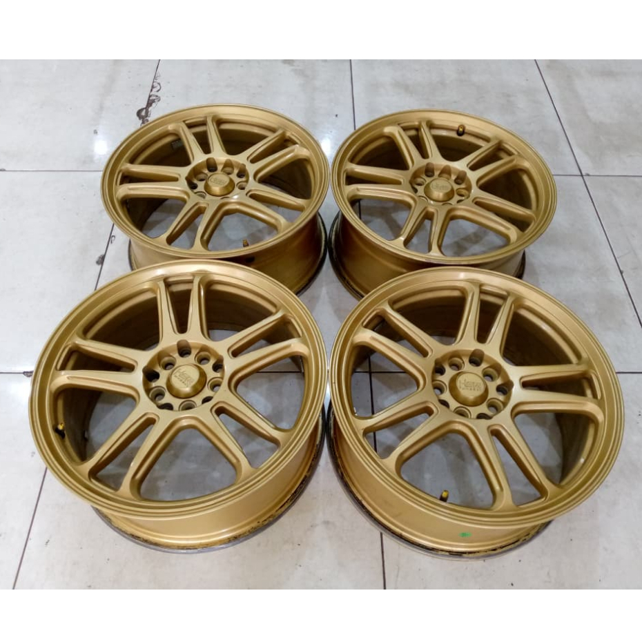 Velg Mobil Second NX SPO HSR R17 Alloy 75% Gold 5x100-5x114,3 45 ET Untuk Avanza Altis