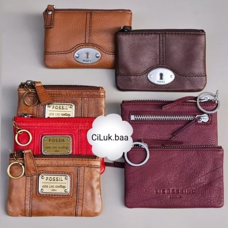[NEW • SIAP KIRIM] FOSSILL MADDOX EMORY / LIEBESKIND COIN/STNK WALLET CASE • ORIGINAL FOSSILL.      