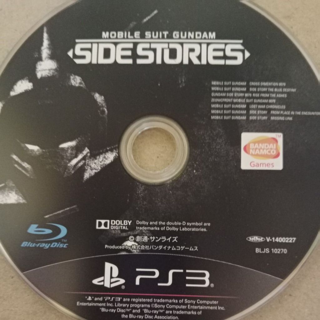 KASET PS3 MOBIL SUIT GUNDAM SECOND