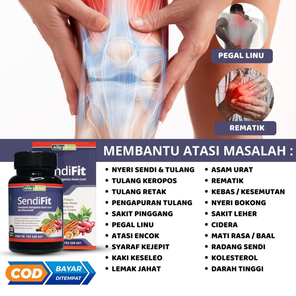 SendiFit Original Kesehatan Sendi & Lutut Herbal Alami BPOM