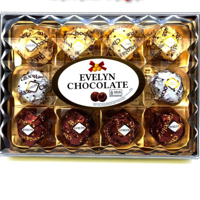 evelyn chocolate isi 12 - cokelat evelyn - evelyn cokelat rb12 - evelyn cokelat mirip ferrero rocher