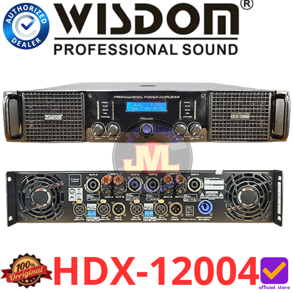 Wisdom HDX-12004 Power Amplifier 4-Channel Wisdom HDX12004