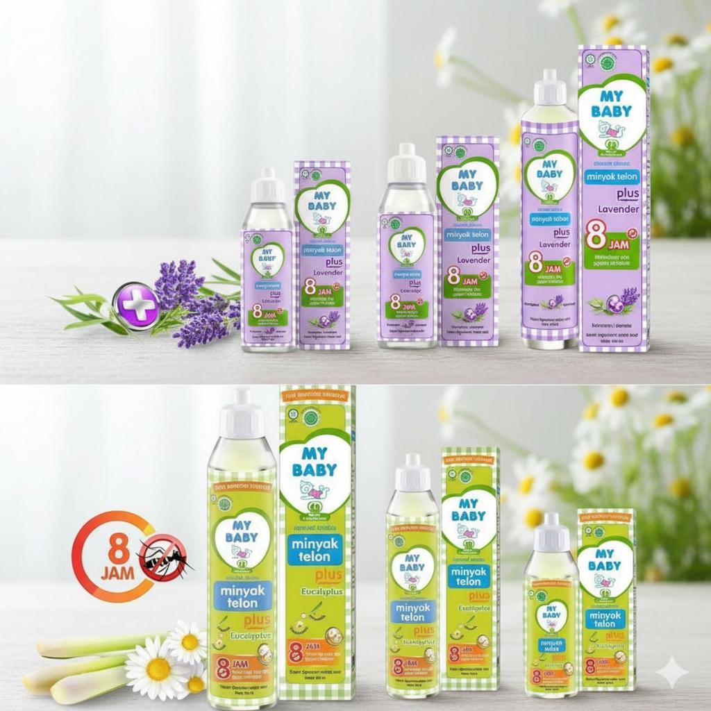 MY BABY Minyak Telon Plus Eucalyptus dan Lavender Anti Nyamuk 8-12 jam 60ML