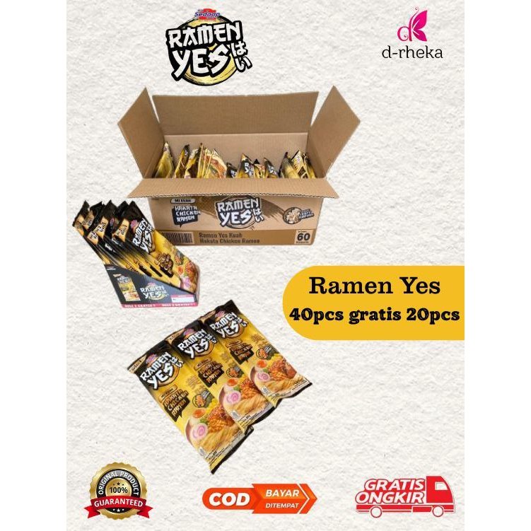 Mie Sedap Ramen Yes / 1 DUS isi 40+20pcs