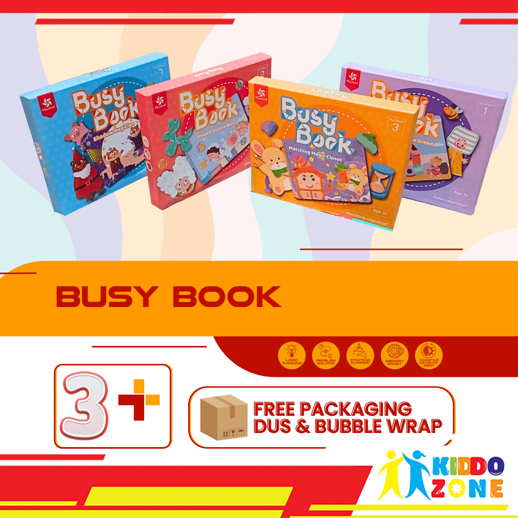 Kiddo Zone - Pinwheel Single Busy Book Level 1 | Buku Mainan Edukasi Anak | Buku Aktivitas Anak dan 