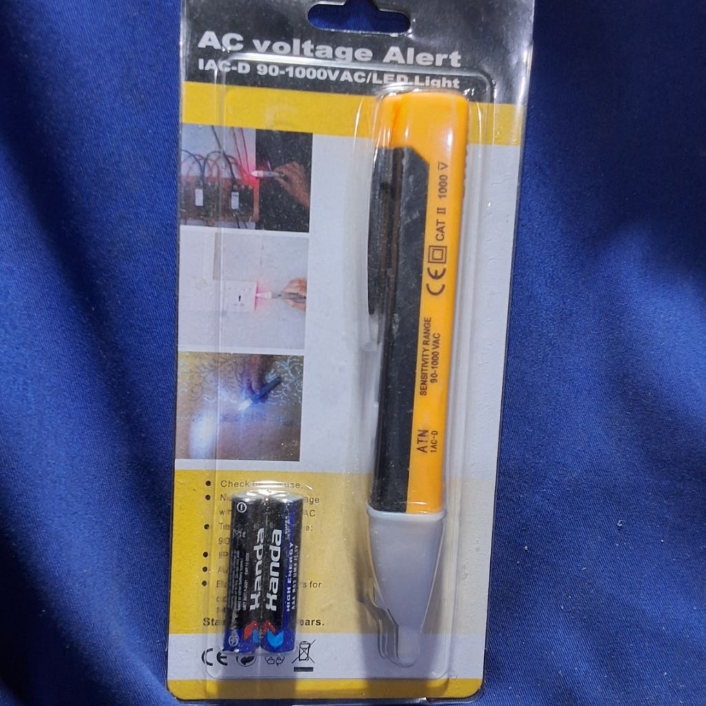 Tespen Bunyi AC DC ATN suara indikator bunyi listrik digital otomatis sensor tegangan cek arus listr