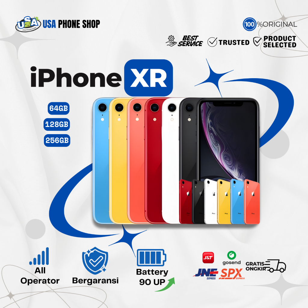 iPhone XR Secondhand 100% Ibox Bergaransi iPhone Fullset All Operator 64GB 128GB 256GB