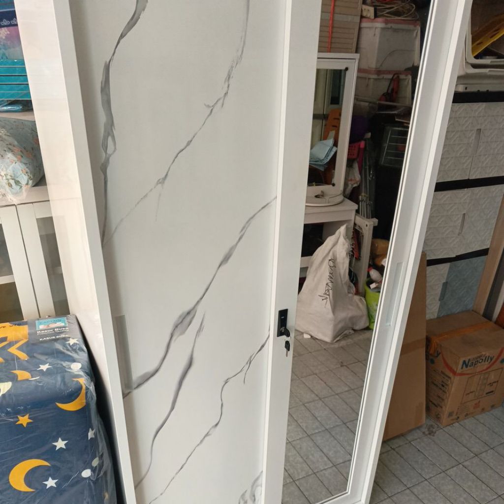 LEMARI SLIDING BESI MURAH / LEMARI BAJU BESI PINTU GESER / LEMARI BESI 2 PINTU 3 PINTU BANDUNG