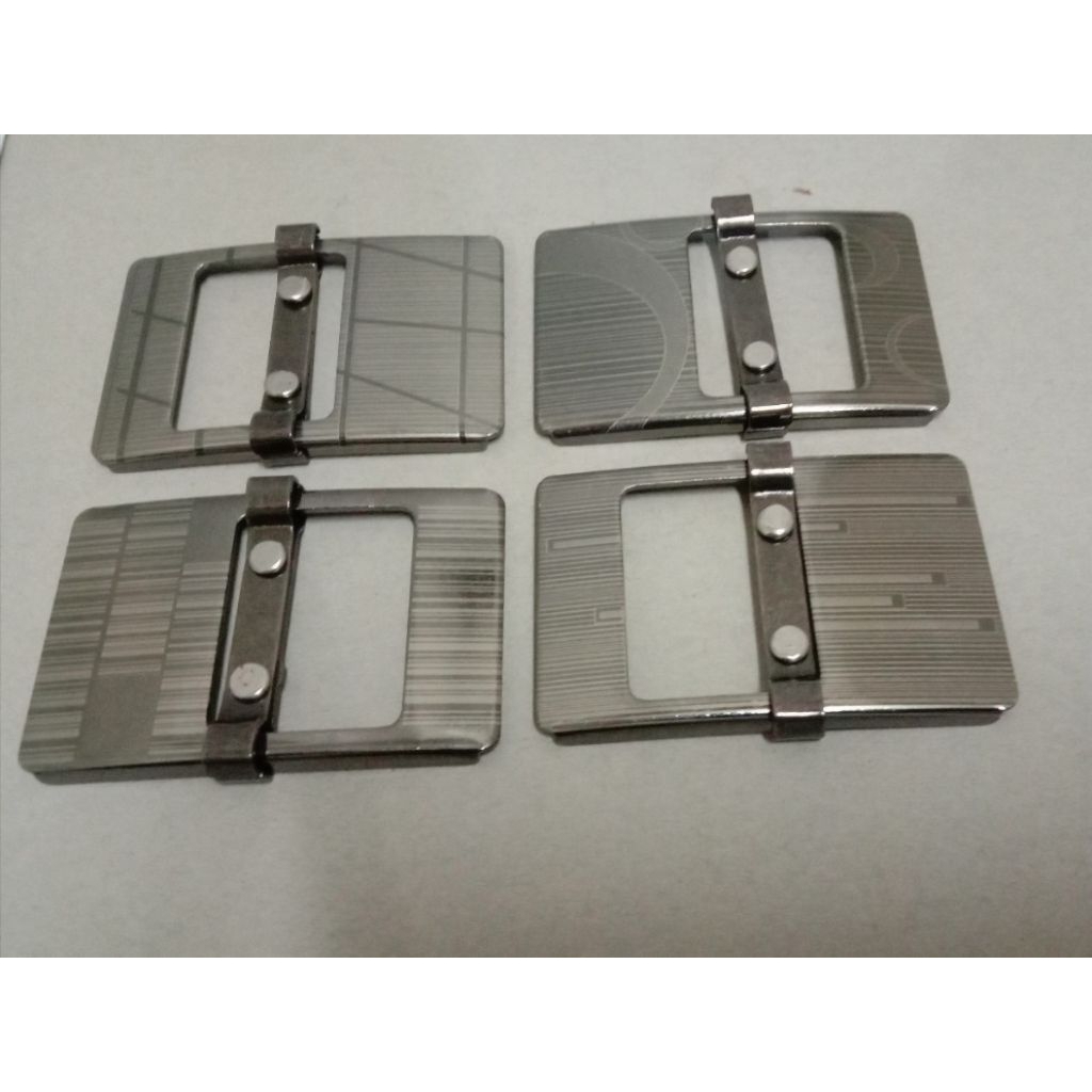 Kepala gesper srot 3,8 cm 832/833/834 warna silver / bn laser