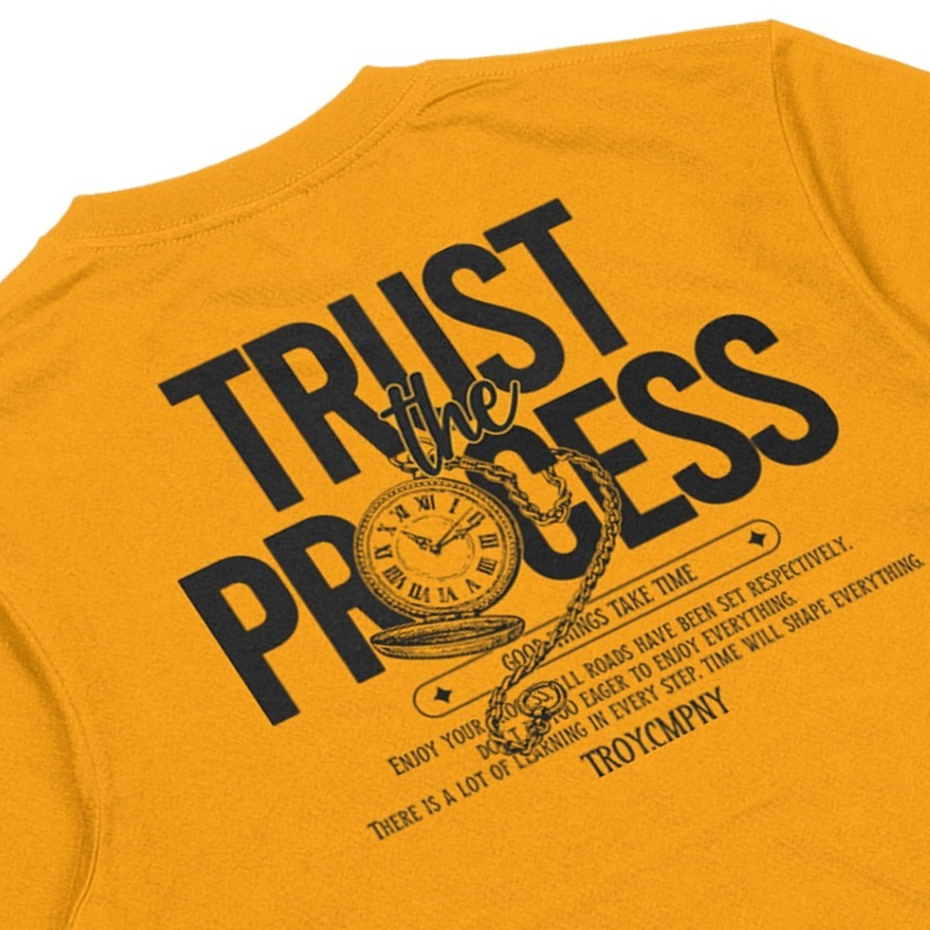 Troy Company Tshirt Yellow Mustard Trust the Process - Kaos Lengan Pendek Kaos Kuning Mustard MTD 2422