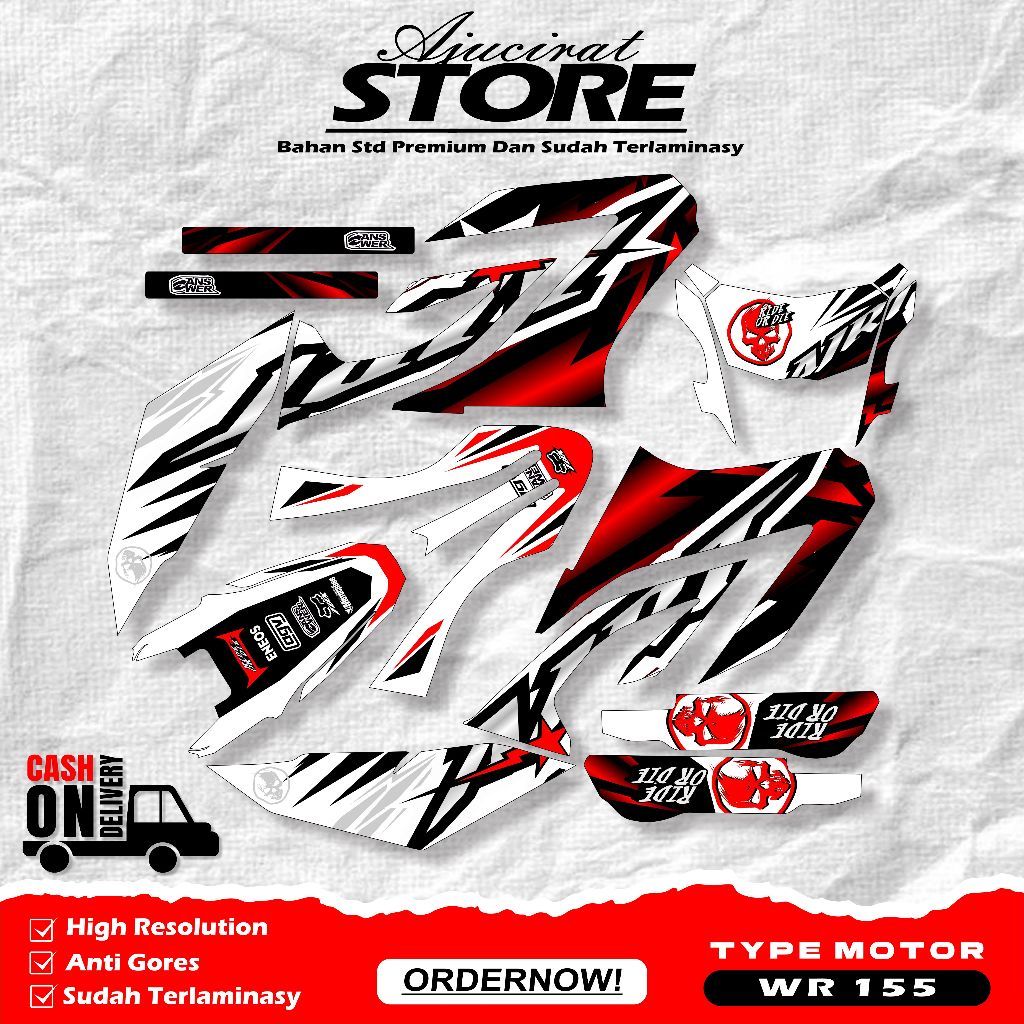 Decal yamaha WR 155 Full Body - Stiker WR 155 - Striping Decal WR 155