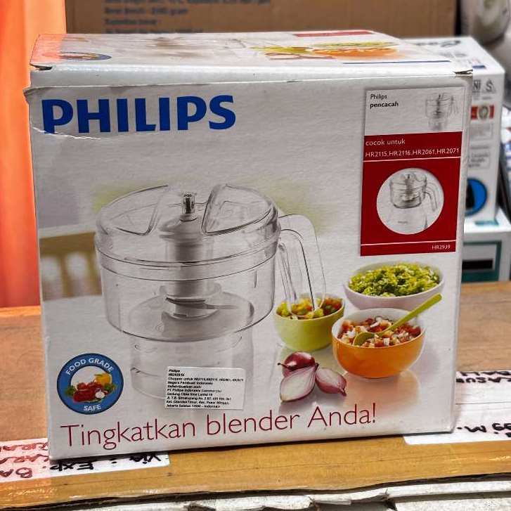 [SALE] Philips HR2939N Chopper Blender Original Aksesoris Penggiling Daging Bumbu Serbaguna Pisau St