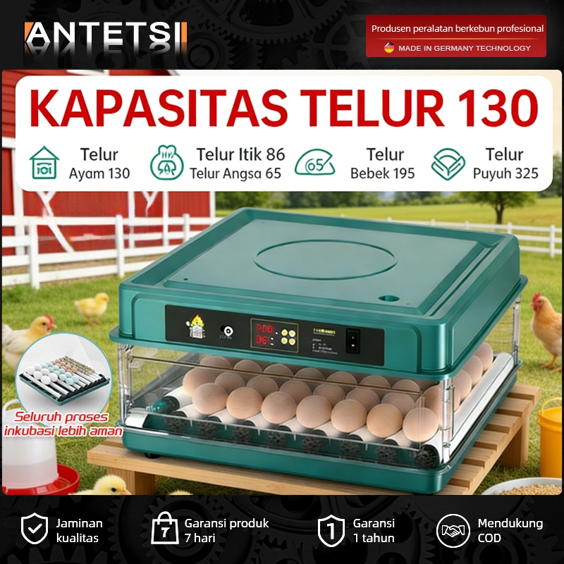 130 Buah, 64 Buah, 38 Buah, 24 Buah Inkubator Otomatis Penuh Inkubator Ayam Cerdas Tempat Tidur Air 